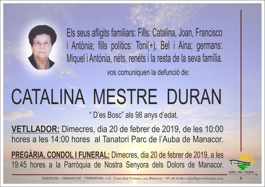 CATALINA MESTRE DURAN