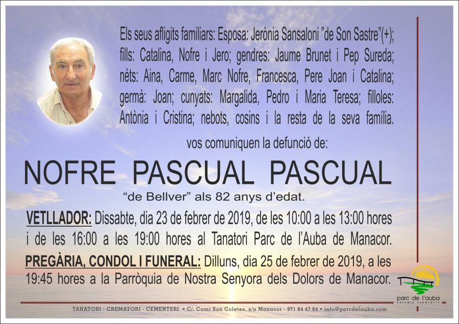 NOFRE PASCUAL PASCUAL