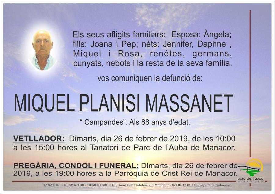 MIQUEL PLANISI MASSANET