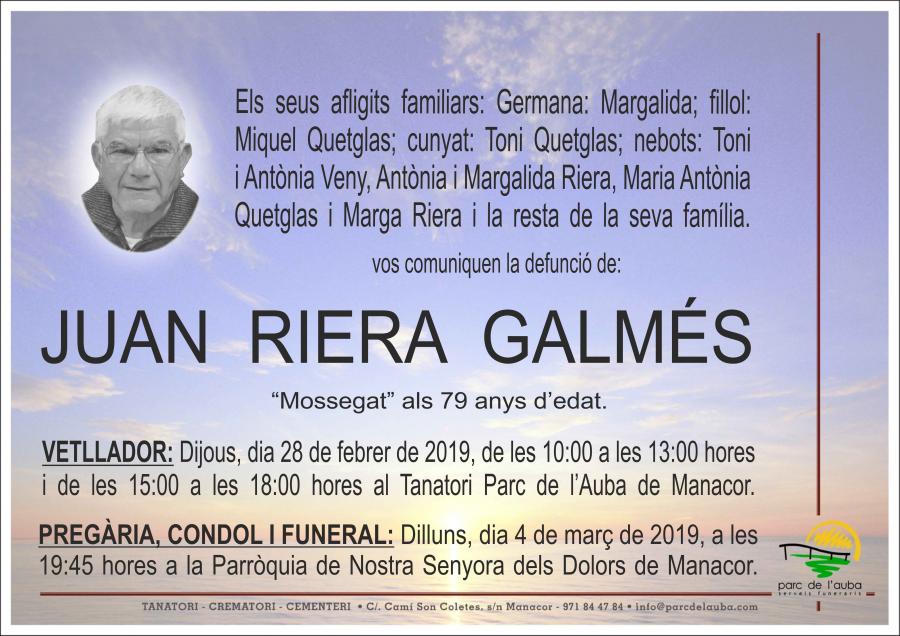 JUAN RIERA GALMÉS