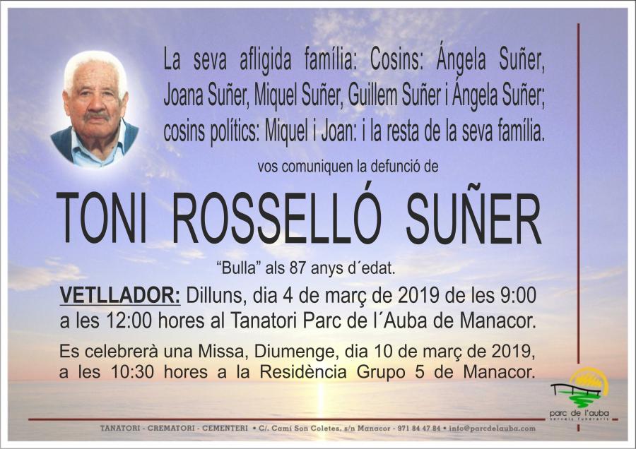 TONI ROSSELLÓ SUÑER