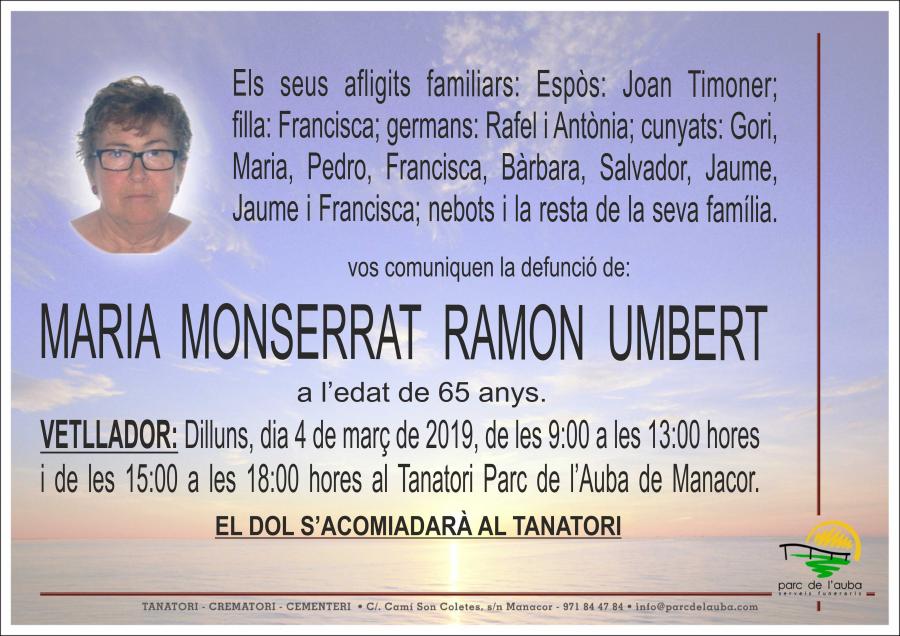 MARIA MONSERRAT RAMON UMBERT