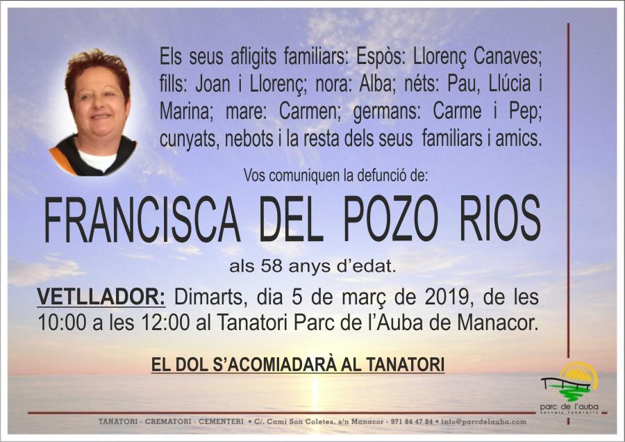 FRANCISCA DEL POZO RIOS