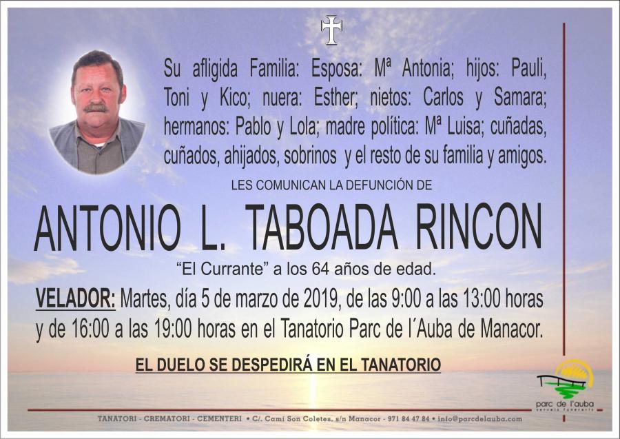 ANTONIO L. TABOADA RINCON