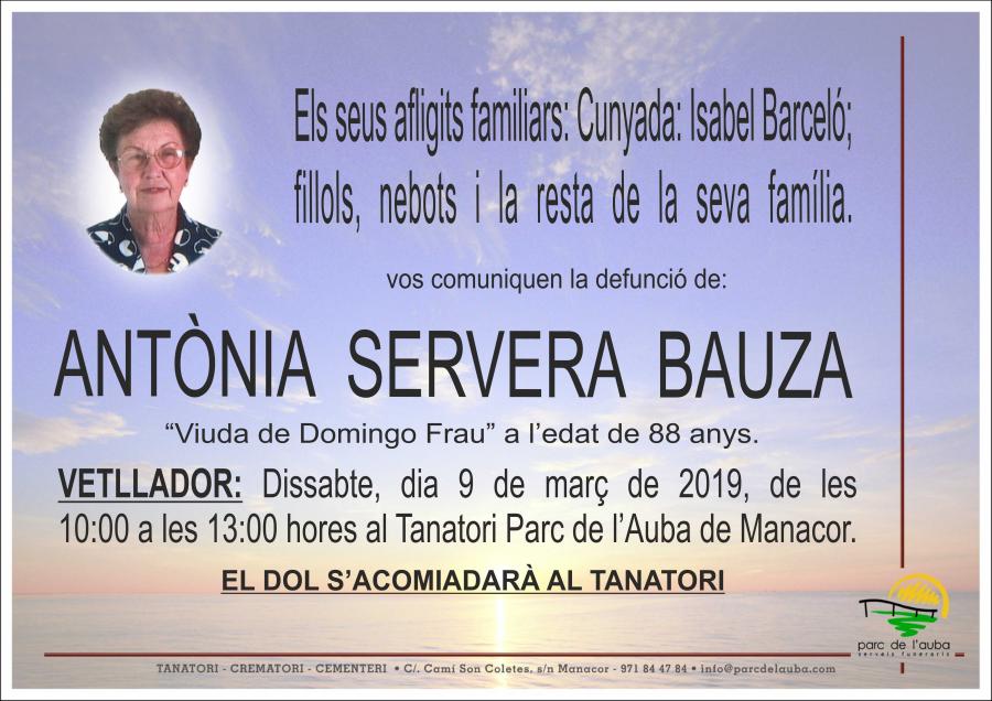 ANTÃ'NIA SERVERA BAUZA