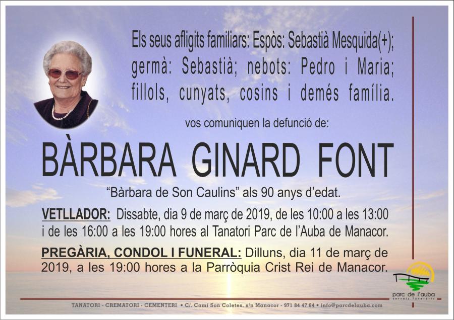 BÀRBARA GINARD FONT