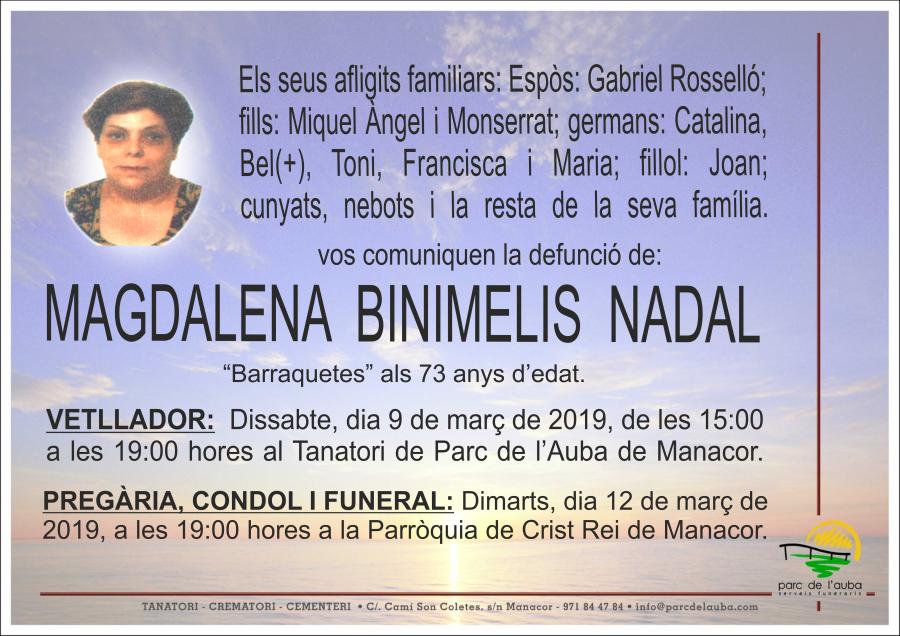 MAGDALENA BINIMELIS NADAL
