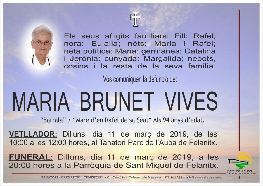 MARIA BRUNET VIVES