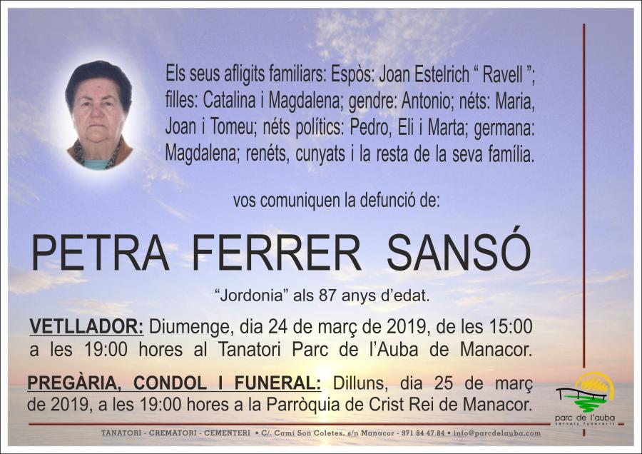 PETRA FERRER SANSÓ