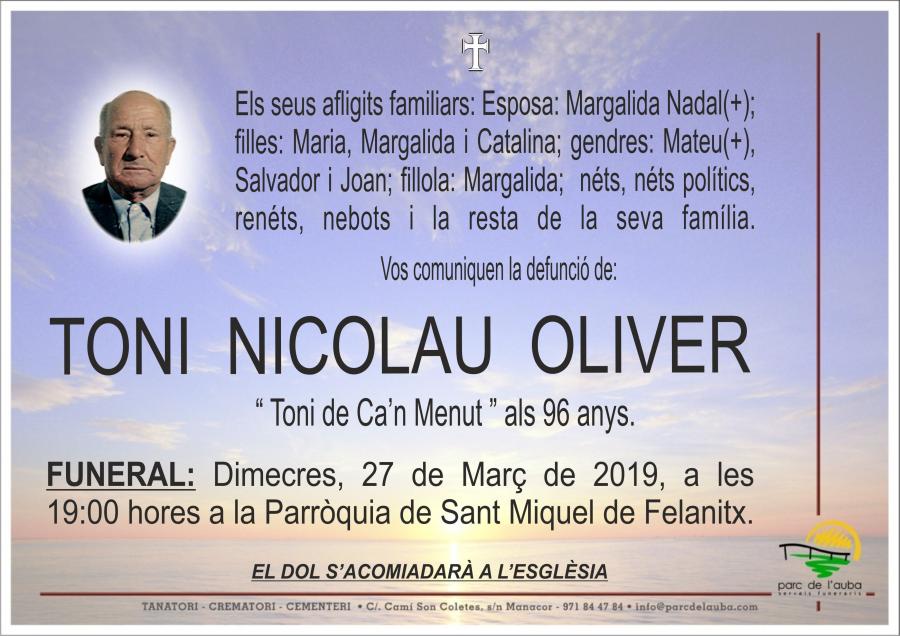 TONI NICOLAU OLIVER