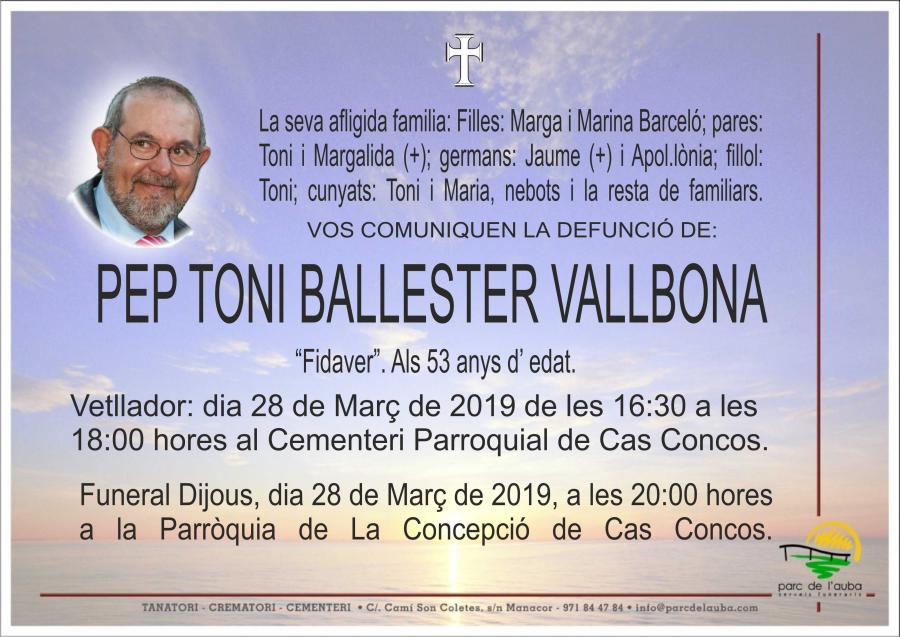 PEP TONI BALLESTER VALLBONA