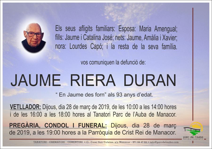 JAUME RIERA DURAN