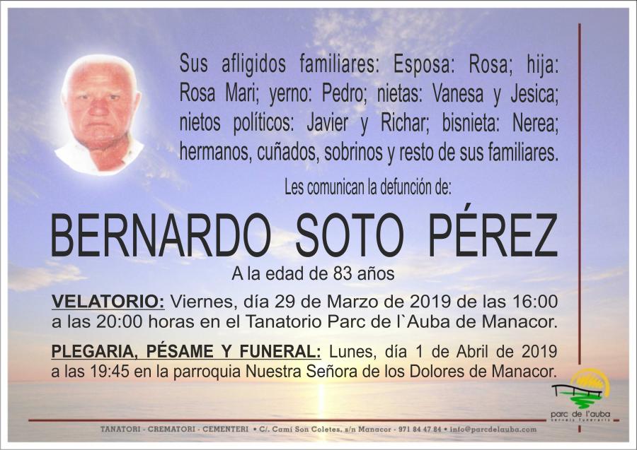 BERNARDO SOTO PÉREZ