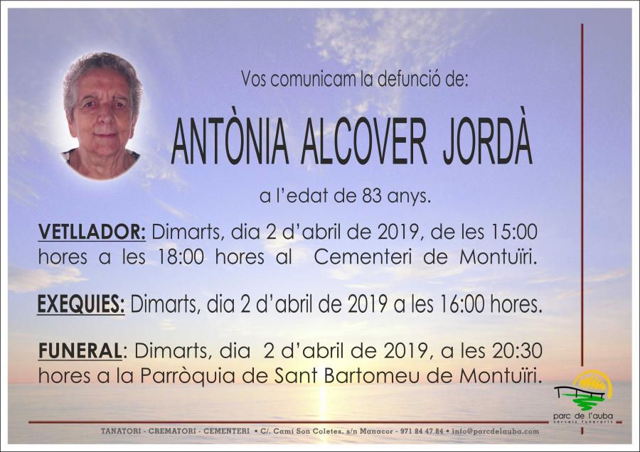 ANTÃ'NIA ALCOVER JORDÀ