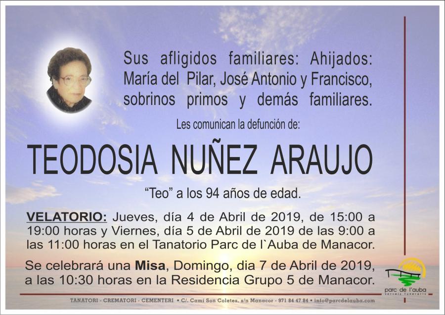 TEODOSIA  NUÑEZ ARAUJO
