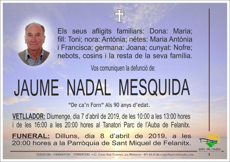 JAUME NADAL MESQUIDA