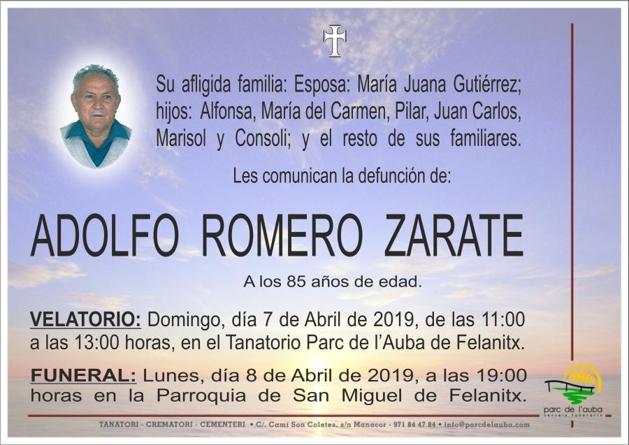 ADOLFO ROMERO ZARATE