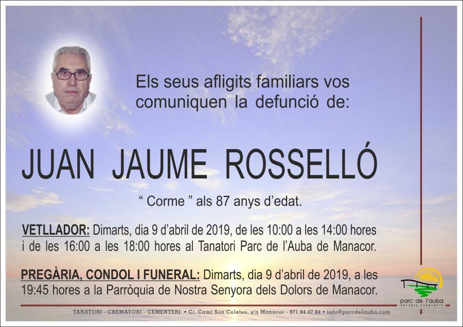 JUAN  JAUME ROSSELLÓ