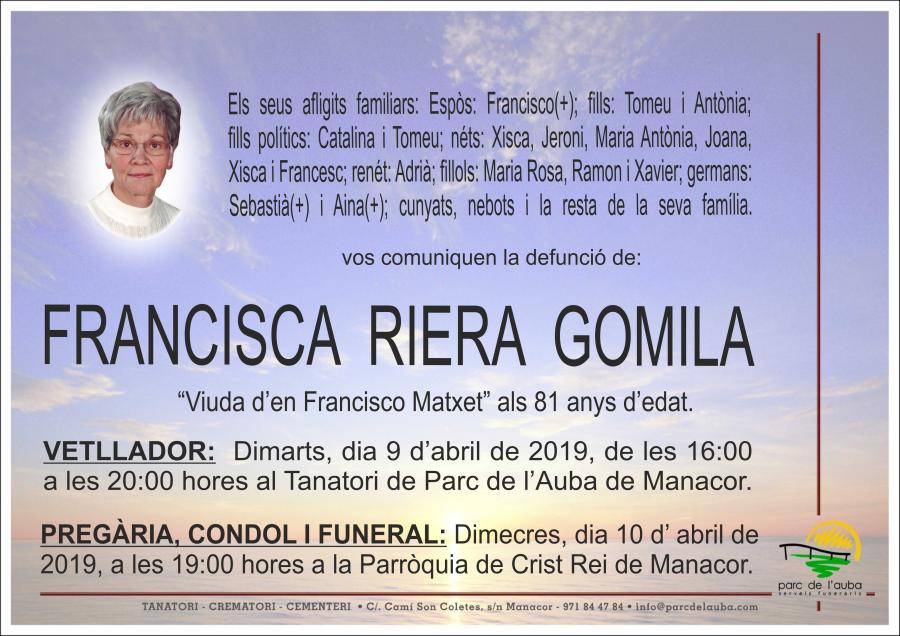 FRANCISCA RIERA GOMILA