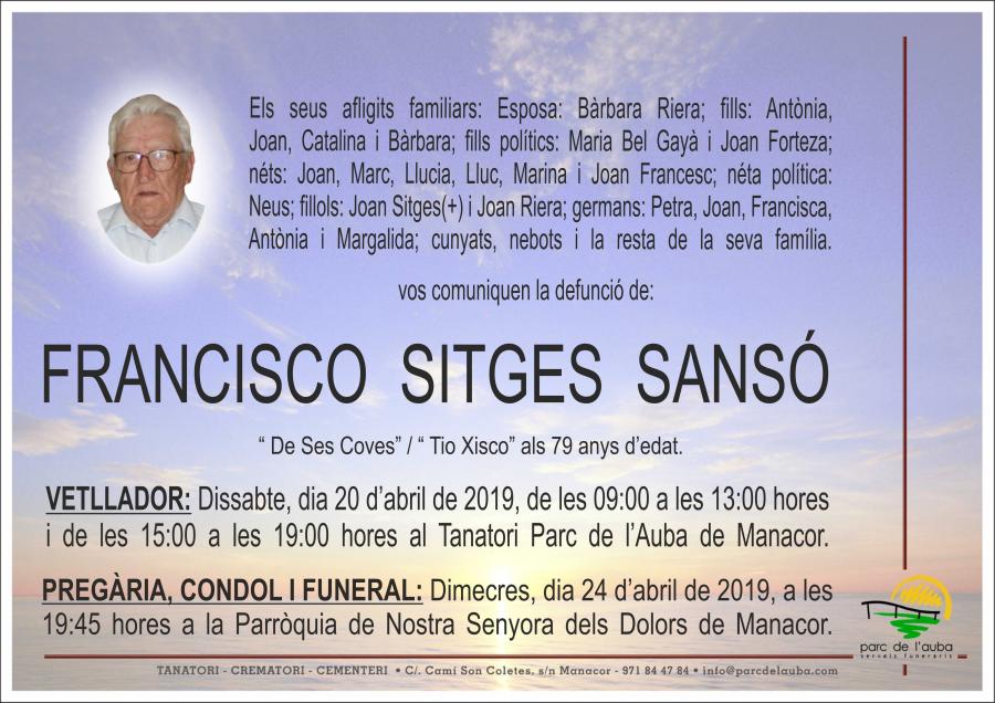 FRANCISCO SITGES SANSÓ