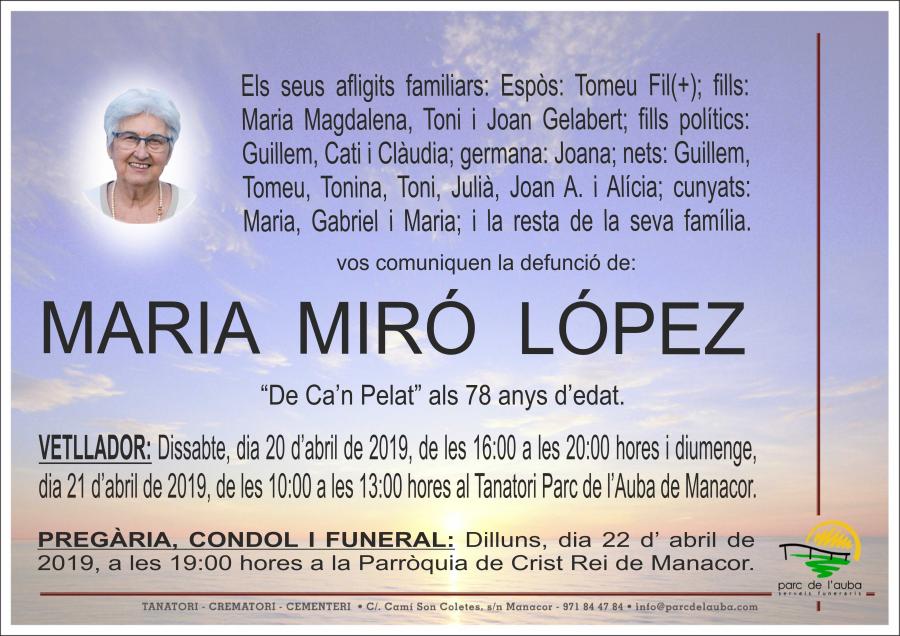 MARIA MIRÓ LÓPEZ