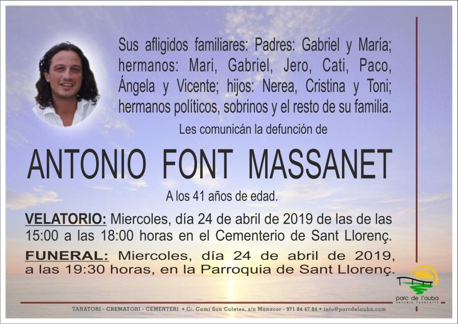 ANTONIO FONT MASSANET
