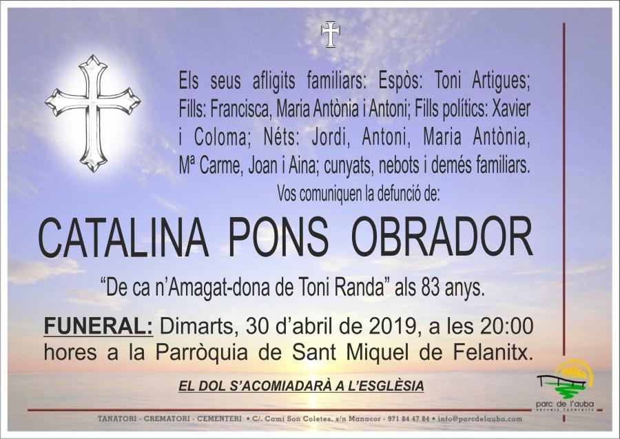 CATALINA PONS OBRADOR