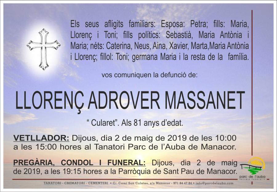 LLORENÇ ADROVER MASSANET