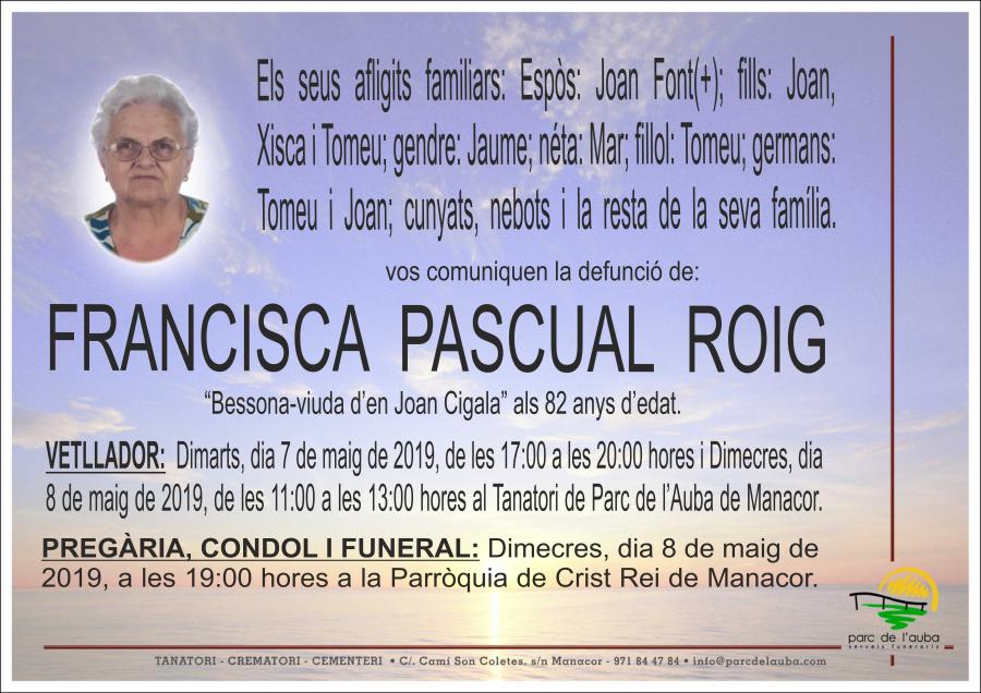 FRANCISCA  PASCUAL ROIG