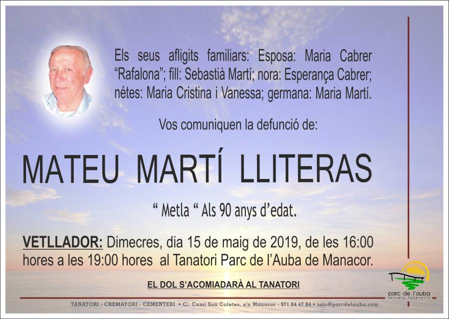 MATEU MARTÍ LLITERAS