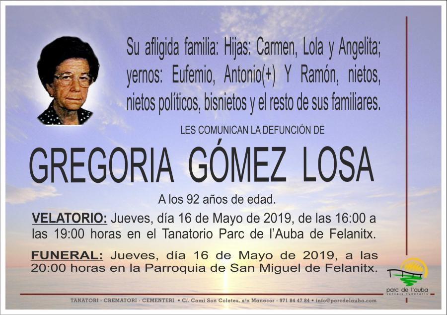 GREGORIA GÓMEZ LOSA