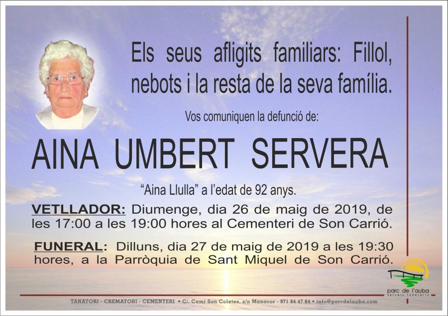 AINA UMBERT SERVERA