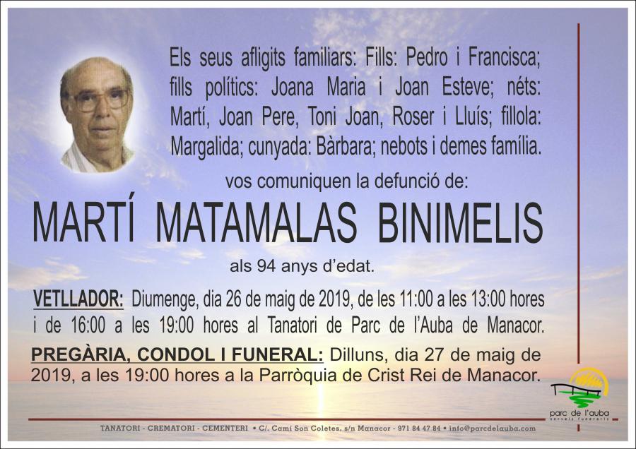 MARTÍ MATAMALAS BINIMELIS