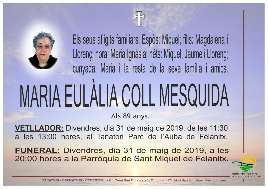 MARIA EULALIA COLL MESQUIDA