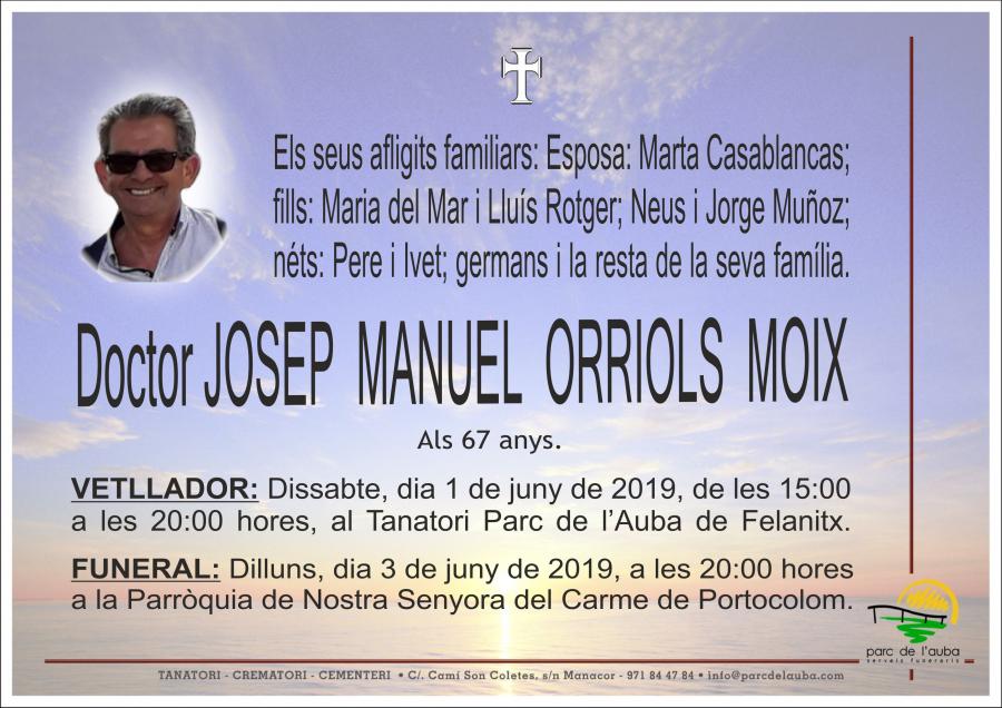 Doctor JOSEP MANUEL ORRIOLS MOIX