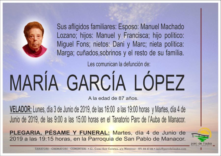MARÍA GARCÍA LÓPEZ