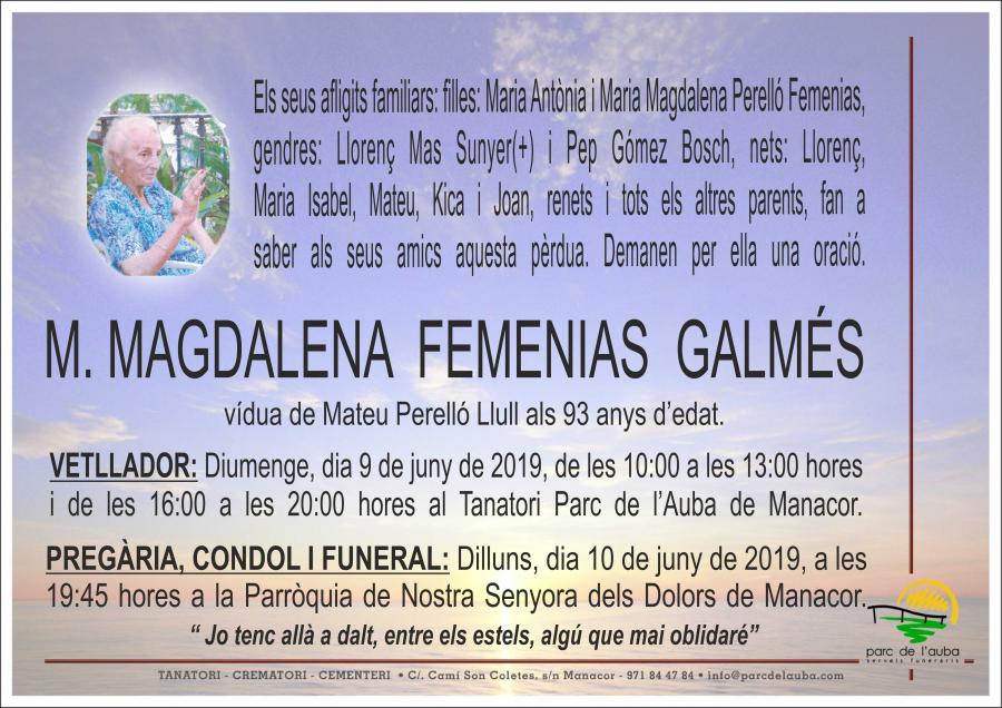 M. MAGDALENA FEMENIAS GALMÉS