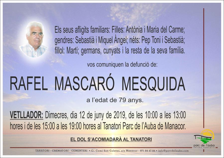 RAFEL MASCARÓ MESQUIDA