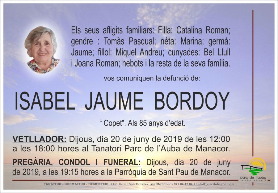 ISABEL JAUME BORDOY