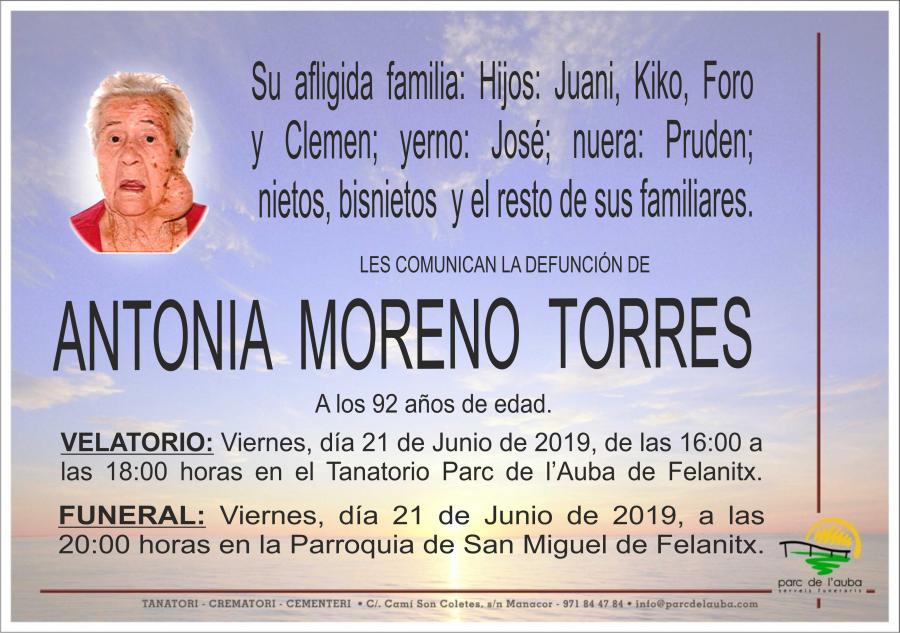 ANTONIA MORENO TORRES