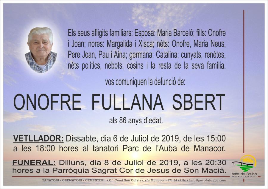 ONOFRE FULLANA SBERT