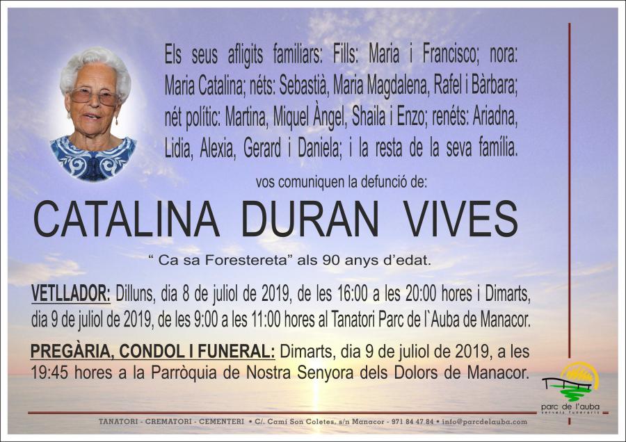 CATALINA DURAN VIVES