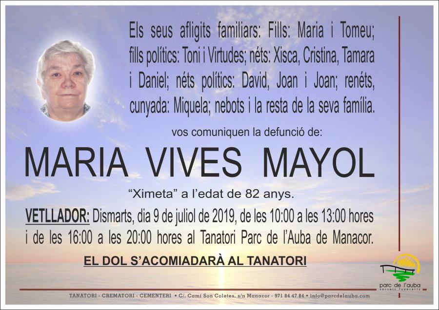 MARIA VIVES MAYOL