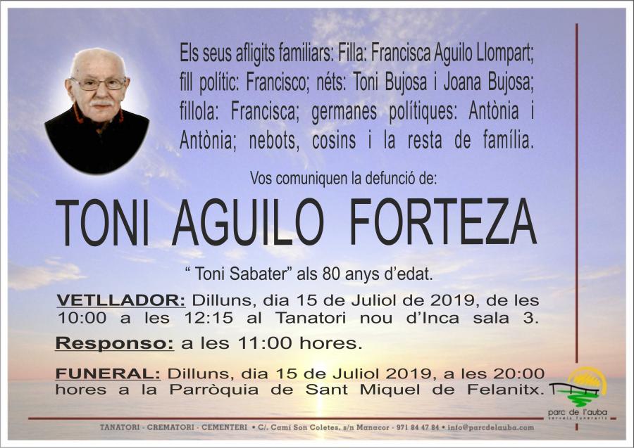 TONI AGUILO FORTEZA