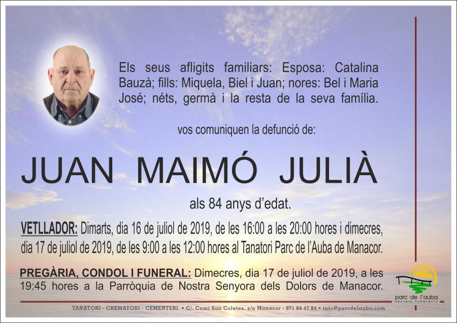 JUAN MAIMÓ JULIÀ