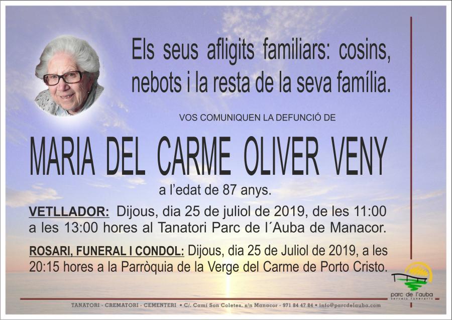 MARIA DEL CARME OLIVER VENY