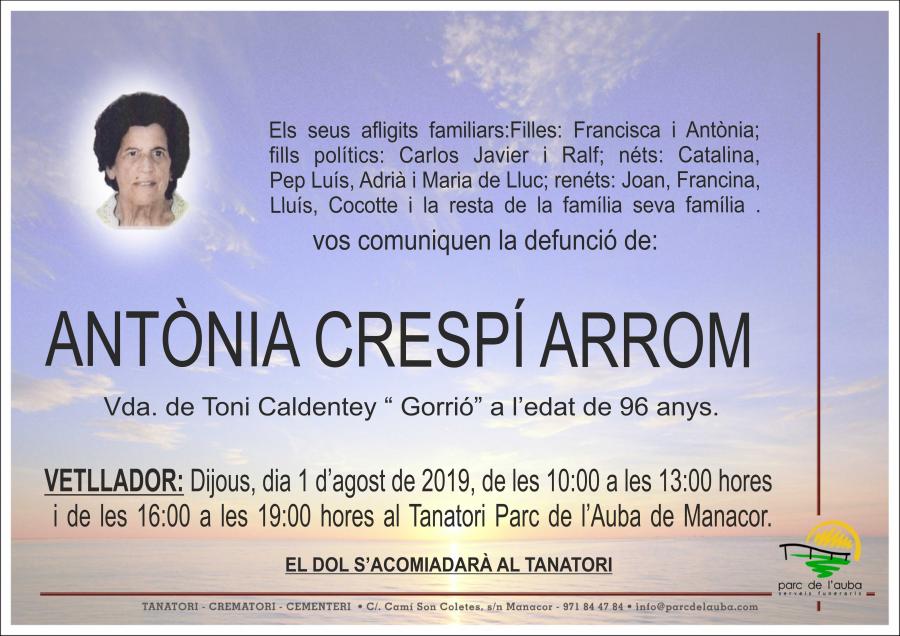 ANTÃ'NIA CRESPÍ ARROM