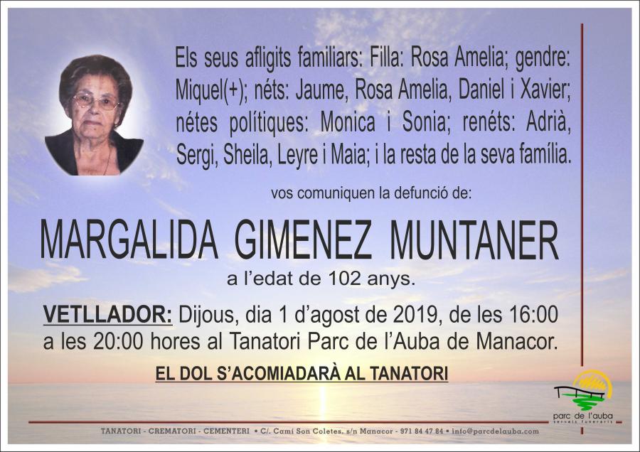 MARGALIDA GIMENEZ MUNTANER