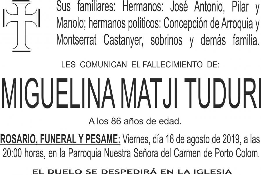 MIGUELINA MATJI TUDURI