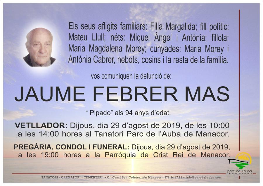 JAUME FEBRER MAS